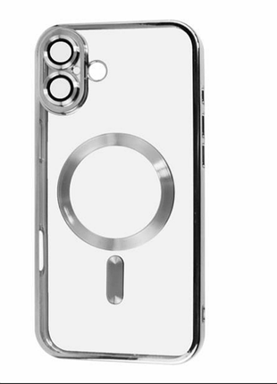 Чохол chrome case with magsafe for iphone 17  silver