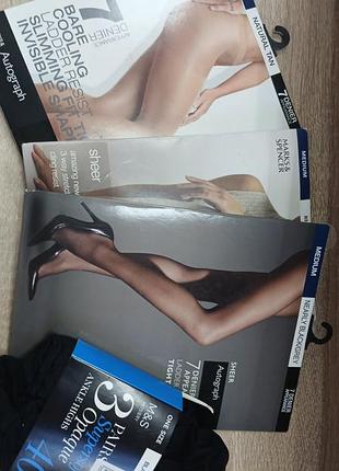 Колготки жіночі mark&spencer капронові 80 den, чорні, бежеві