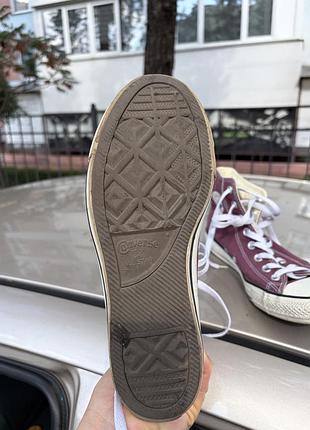 Кеди унісекс converse all star бордові 5