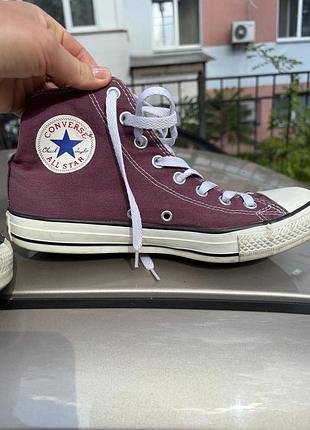 Кеди унісекс converse all star бордові 6
