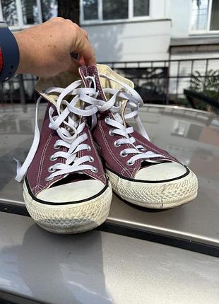 Кеди унісекс converse all star бордові 3