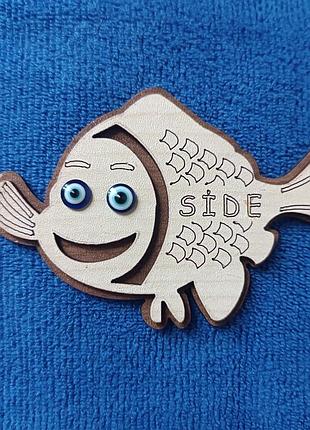 🐟 дерев'яний магніт «рибка» — side, turkey