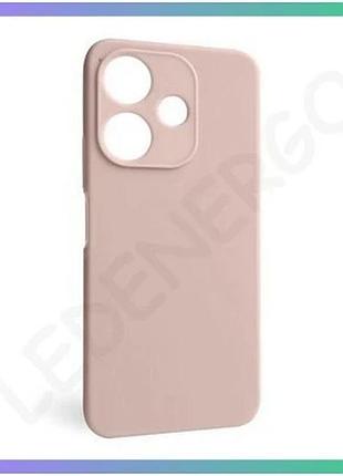 Силіконовий чохол для xiaomi redmi 13 бежевий накладка з відкритою камерою та закритим низом sku_27100 sku_stcom_2710000325789