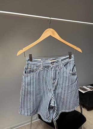 Джинсові шорти levi’s смугасті 10