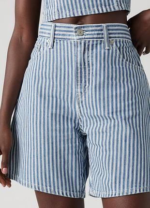 Джинсові шорти levi’s смугасті 2