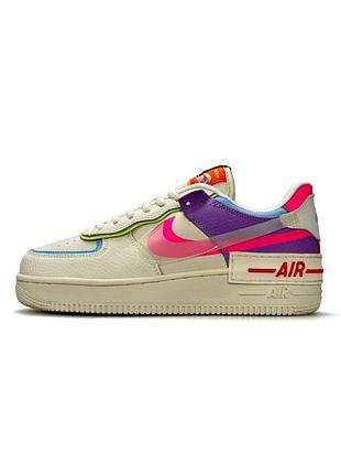 Кросівки жіночі nike air force 1 shadow w beige multicolor