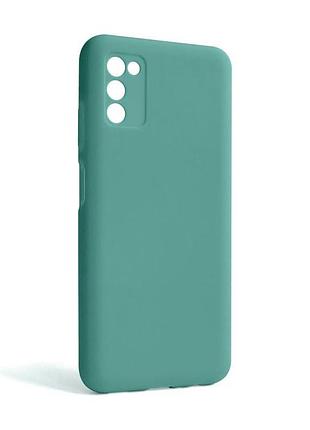 Чехол силиконовый для samsung galaxy a03s бирюзовый защитный чехол-накладка без логотипа sku_stcom_2710000238836