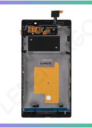 Дисплей lcd sony xperia c c2305 з сенсорним екраном і рамкою чорний оригінальної якості для ремонту см sku_2710000156895