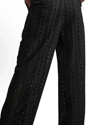 Брюки жіночі dkny jeans палаццо ажурні чорні