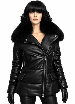 Versace collection оригінал італія пуховик з натуральної шкіри р,42/s