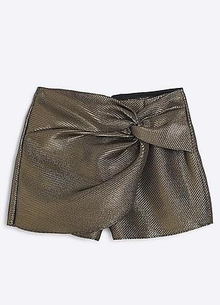 Шорти жіночі короткі блискучі river island s золоті