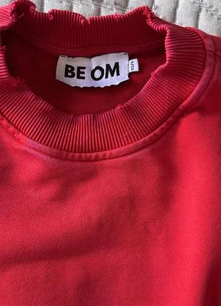 Світшот жіночий be om червоний 4