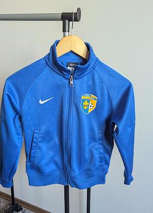 Спортивна кофта на замок зірка на футбол nike синя 128-137