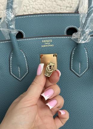 Сумка birkin 30 blue 7