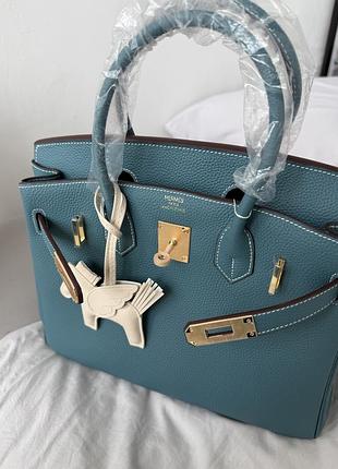 Сумка birkin 30 blue 4