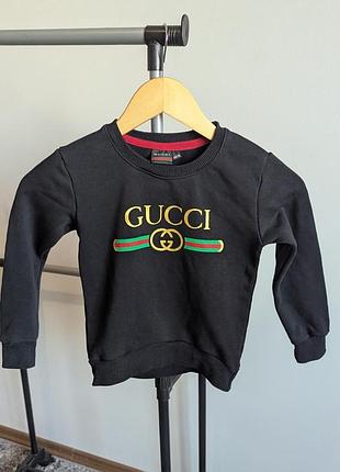 Свитшот черная кофта gucci в школу 110/116