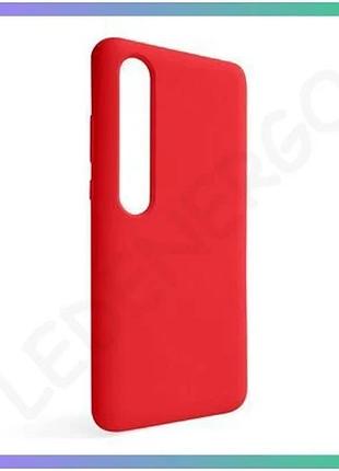 Чехол силиконовый для xiaomi mi 10 красный без логотипа накладка для смартфона открытая камера sku_271 sku_stcom_2710000251606