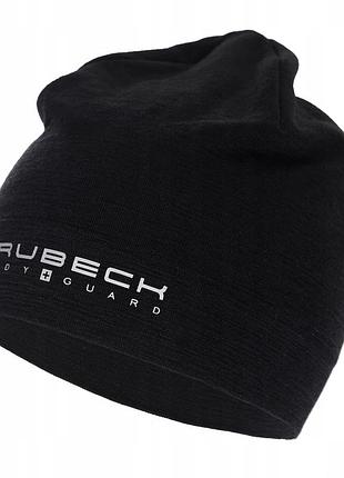 Brubeck шапка extreme wool unisex чорна s/m термоактивна зимова вовна мерино для жінок та чоловіків тепла