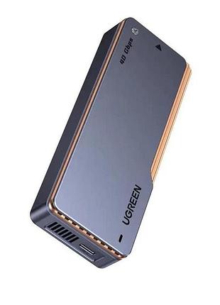 Зовнішня кишеня ugreen d703 intel chipset 40 гбіт/с nvme m.2 – usb4.0 для m.2 nvme pcie grey