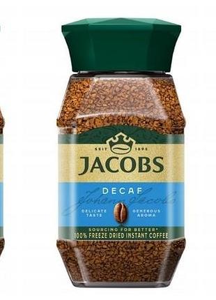 Набір 3 шт. розчинна кава без кофеїну jacobs kronung decaff 100г
