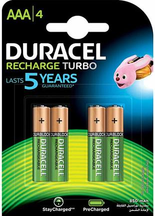 Акумулятор duracell hr03 (aaa) 900mah 4 шт.