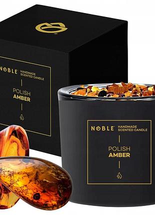 Ароматична свічка велика соєва свічка в склі бурштин noble"