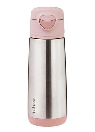 B.box термос-бутелька зі спортивним устиком 500 мл blush crush