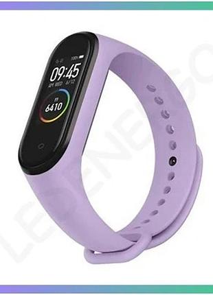 Ремінець для xiaomi mi band 3 4 силіконовий фіолетовий оригінальний дизайн для фітнес браслета sku_271 sku_stcom_2710000226765