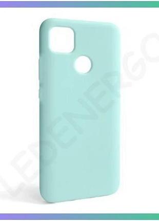 Чехол силіконовий бірюзовий для xiaomi redmi 9c накладка без логотипу для смартфона з відкритою камеро sku_stcom_2710000242697