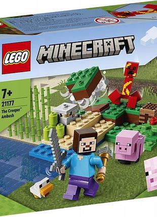 Lego minecraft 21177 засідка кріпера