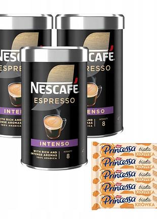 Розчинний кава nescafe espresso intenso 3x 95g день бабусі та дідуся