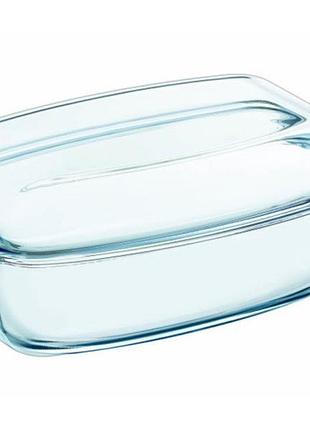 Стійка до тепла скляна посудина з кришкою 6,7л для духовки pyrex