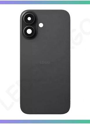 Задняя крышка для apple iphone 16 с рамкой и стеклом камеры черная оригинального качества sku_stcom_27 sku_2710000324393