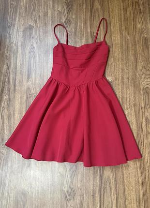 Коротка сукня для дівчинки, темно-червона, розмір s