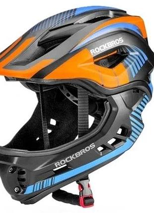 Дитячий велосипедний шолом rockbros tt-32sobl-s чорно-помаранчевий розмір s