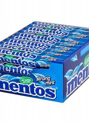 Цукерки жувальні зі смаком сильної м'яти mentos 40 шт