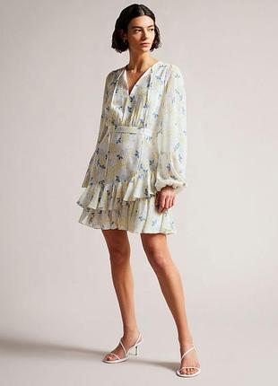 Жіноча сукня suziiee ted baker біла / жовта