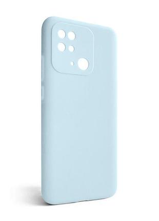 Чехол full silicone case для xiaomi redmi 10c блакитный силиконовый чехол-накладка без логотипа sku_stcom_2710000241911