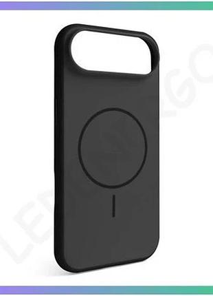 Чехол soft matte magsafe для apple iphone 17 air черный матовый с открытой камерой и металлическими кн sku_stcom_2710000345442