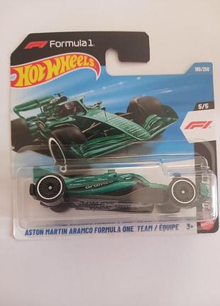 Колекційна машинка для хлопчика hot wheels aston martin aramco formula one team, зелений