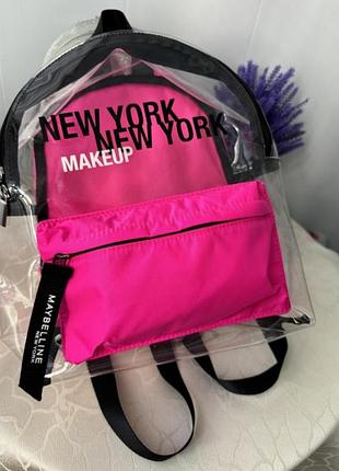 Прозорий рюкзак maybelline 2