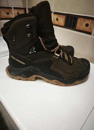 Черевики чоловічі salomon quest gore-tex коричневі