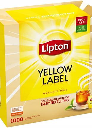 Lipton чорний чай yellow label 1000 пакетиків