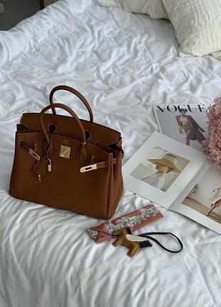 Сумка birkin 30 коричнева