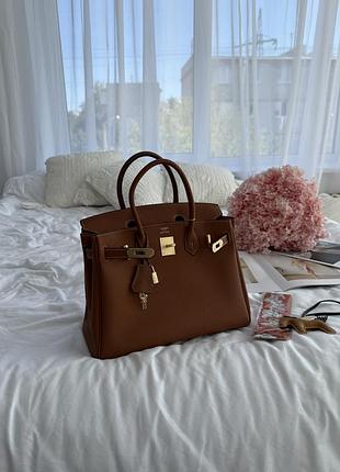 Сумка birkin 30 коричнева 2