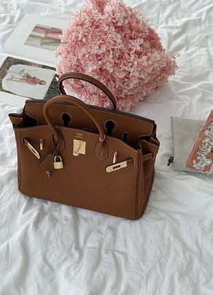 Сумка birkin 30 коричнева 3
