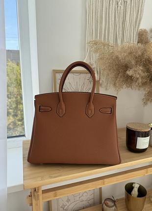 Сумка birkin 30 коричнева 5