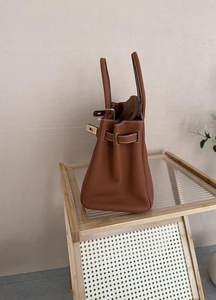 Сумка birkin 30 коричнева 7