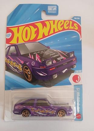 Колекційна моделька hot wheels toyota ae86 sprinter trueno фіолетовий