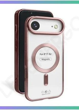 Чехол magsafe для apple iphone 17 air розовый матовый накладка для смартфона с открытой камерой sku_27 sku_stcom_2710000336136